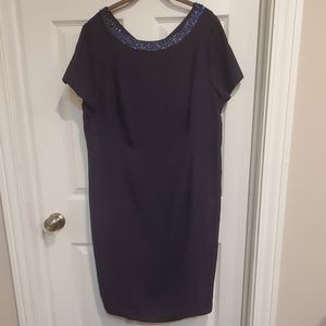 Talbots beaded neckline dress